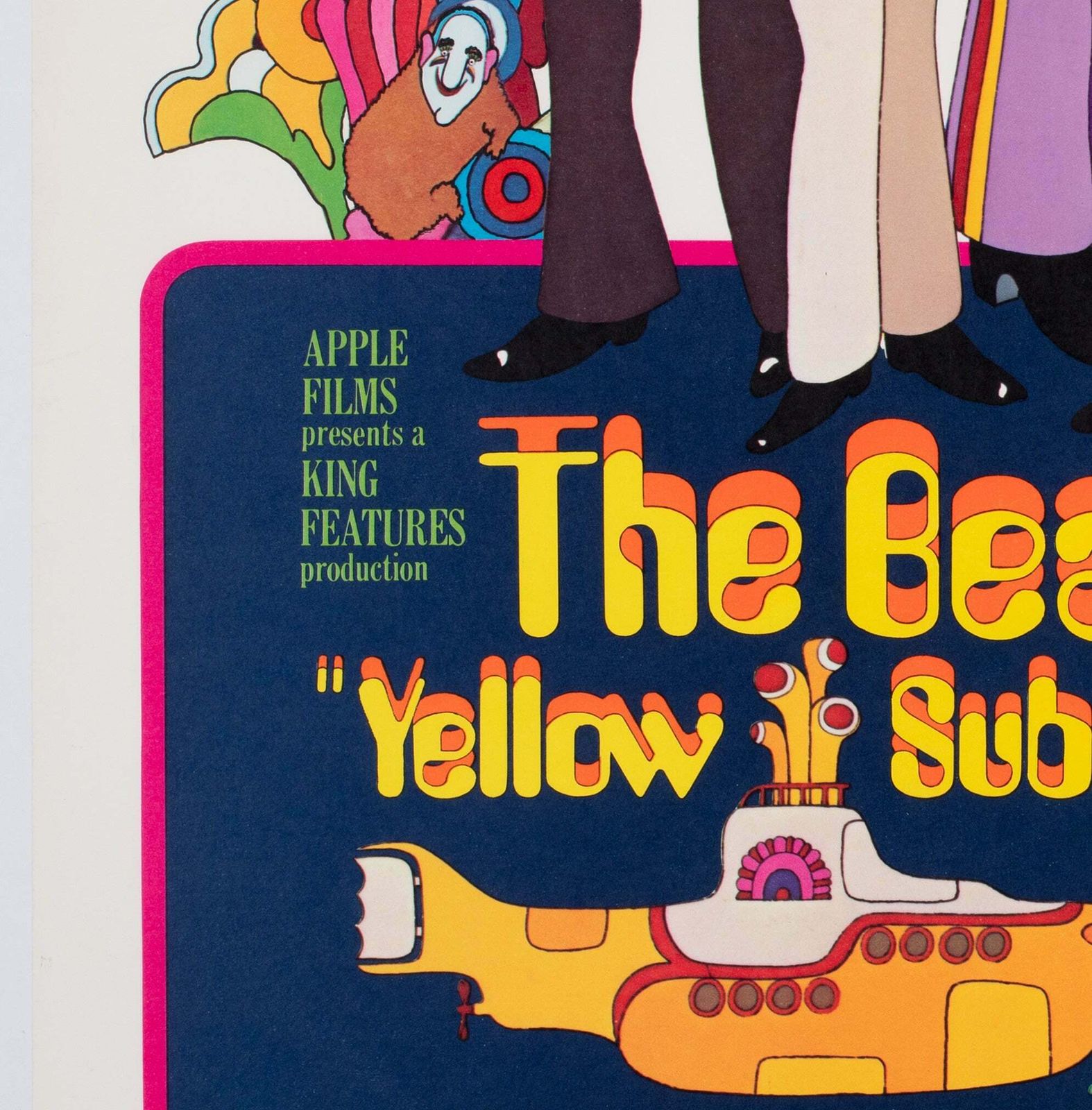 Yellow Submarine The Beatles 1968 Us 1 Sheet Film Poster, Heinz Edelmann photo 2860.0