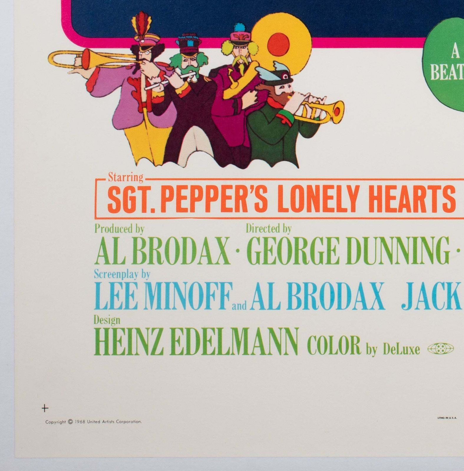 Yellow Submarine The Beatles 1968 Us 1 Sheet Film Poster, Heinz Edelmann photo buy