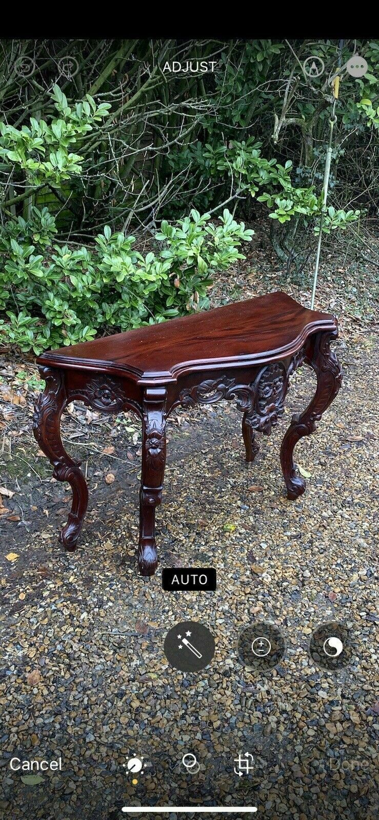 Vintage French Rococo Italian Washstand Hall Dressing Console Table photo furniture