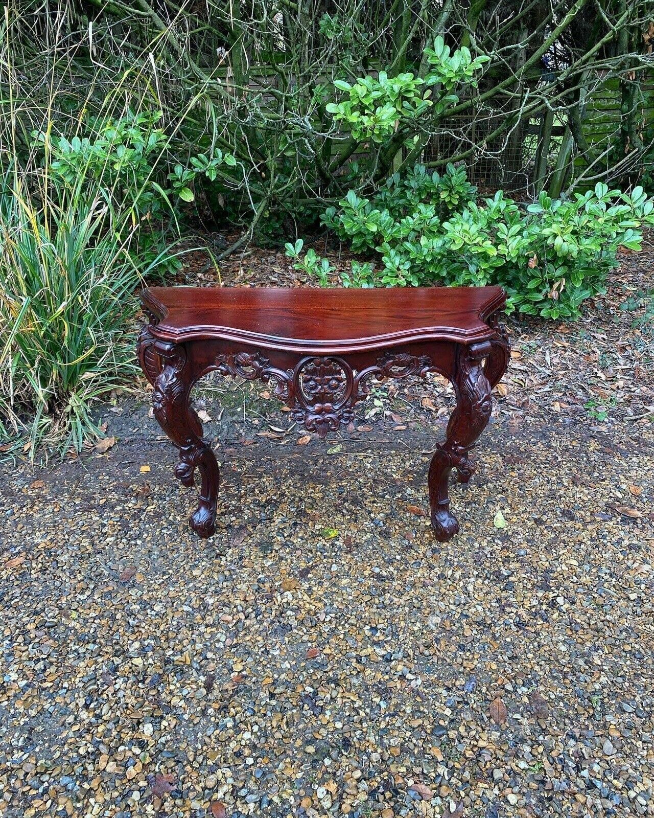 Vintage French Rococo Italian Washstand Hall Dressing Console Table photo vinterior