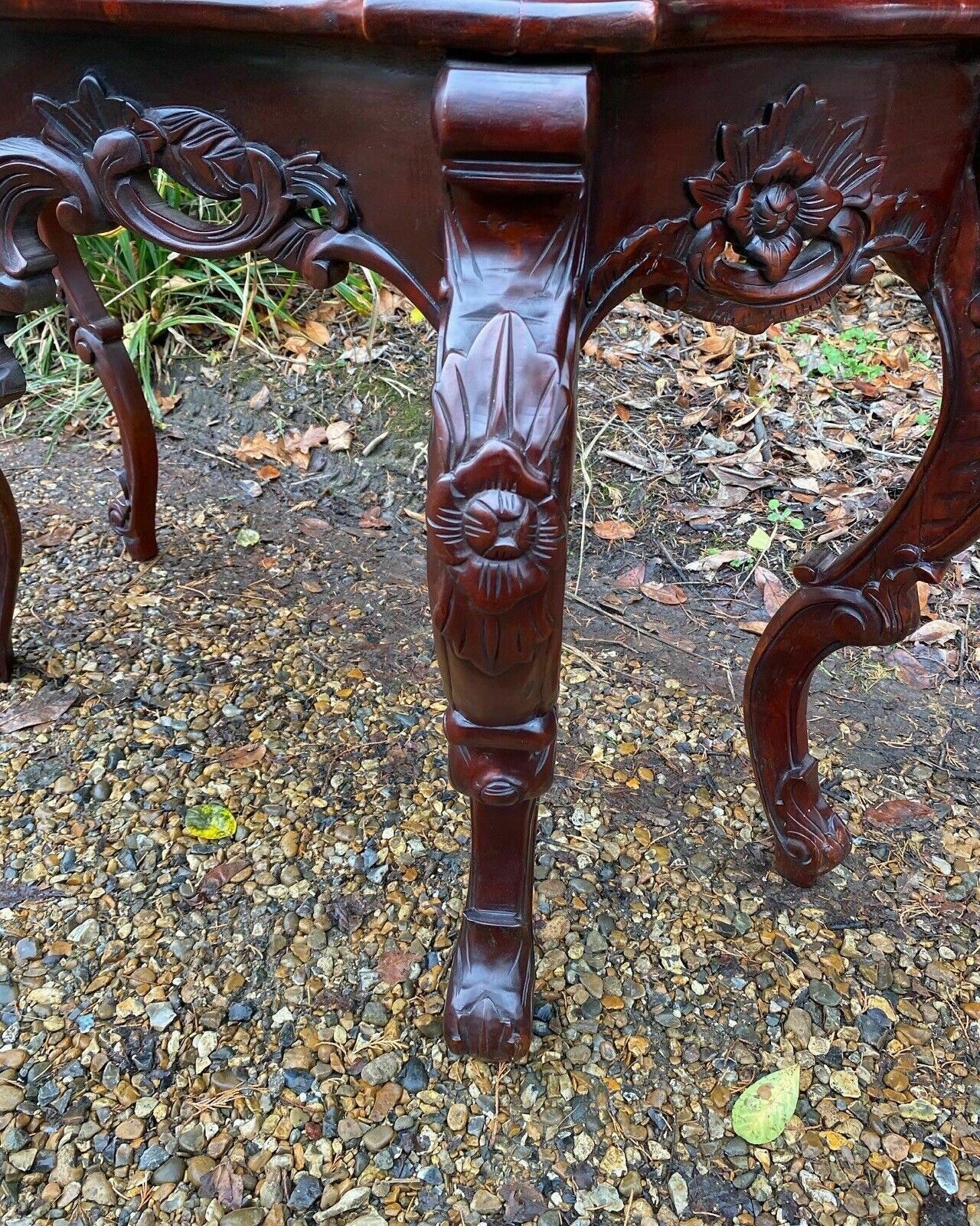 photo vintage Vintage French Rococo Italian Washstand Hall Dressing Console Table