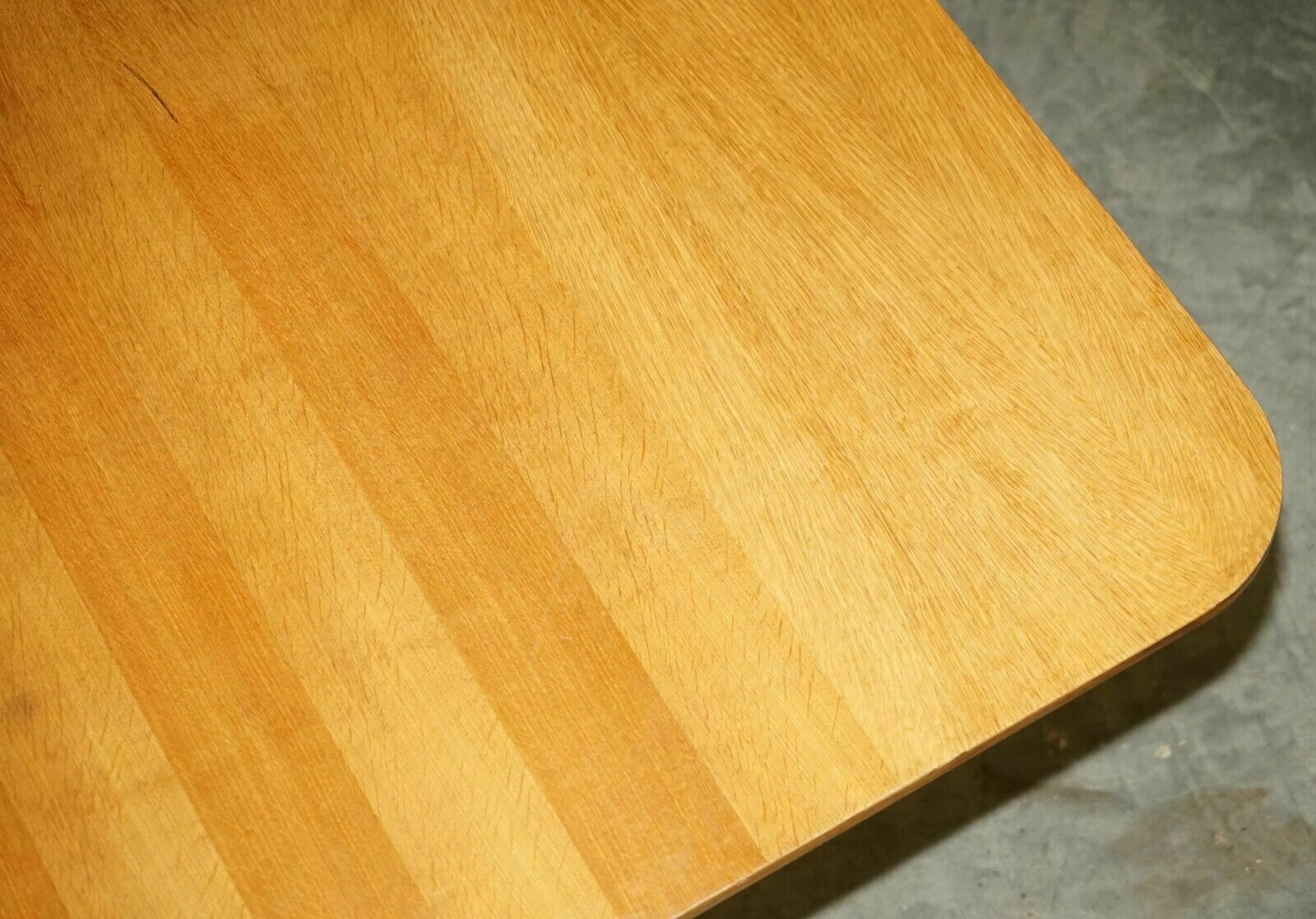 photo vintage Very Large Solid Hardwood Refectory Workshop Dining Table Splits In The Middle