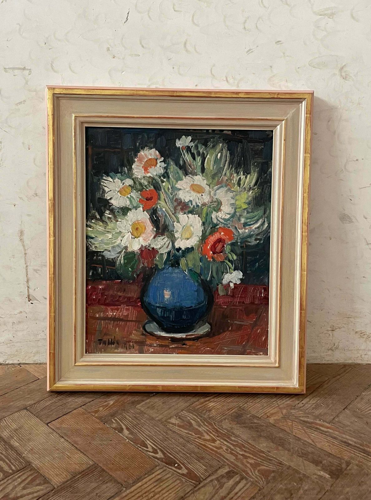 Daisies In A Jug   1961 French Oil On Canvas