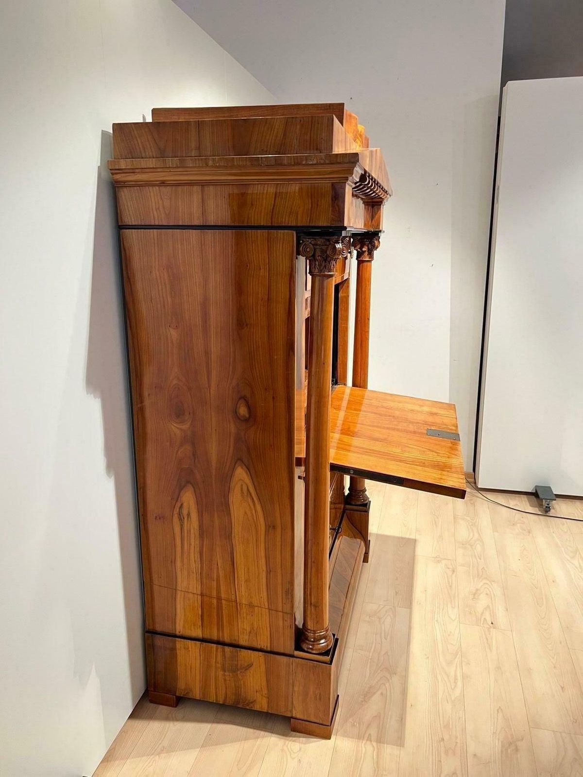 Biedermeier Secretaire, Cherry, Maple, Inlays, Brass, South Germany Circa 1830 photo 9977.28