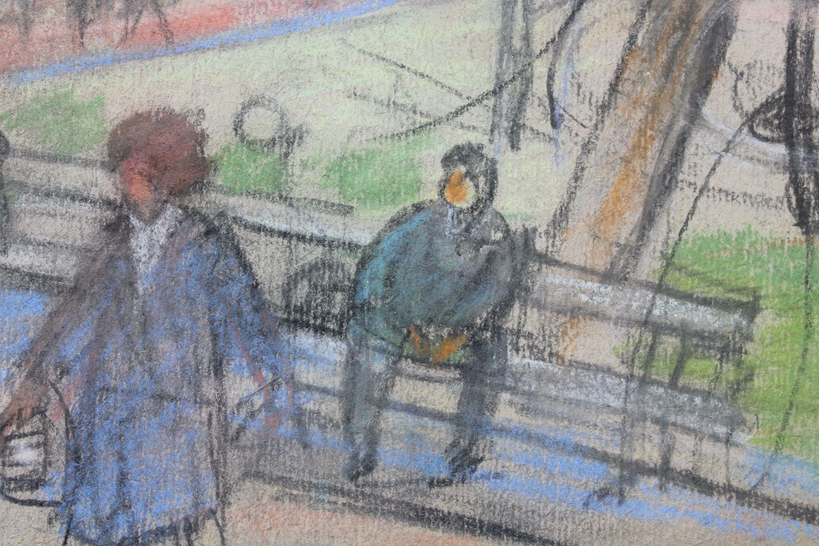 Aleksandra Belcova Outlook Of The City 1960. Paper, Pastel. 29x40 Cm Circa 1960 photo furniture