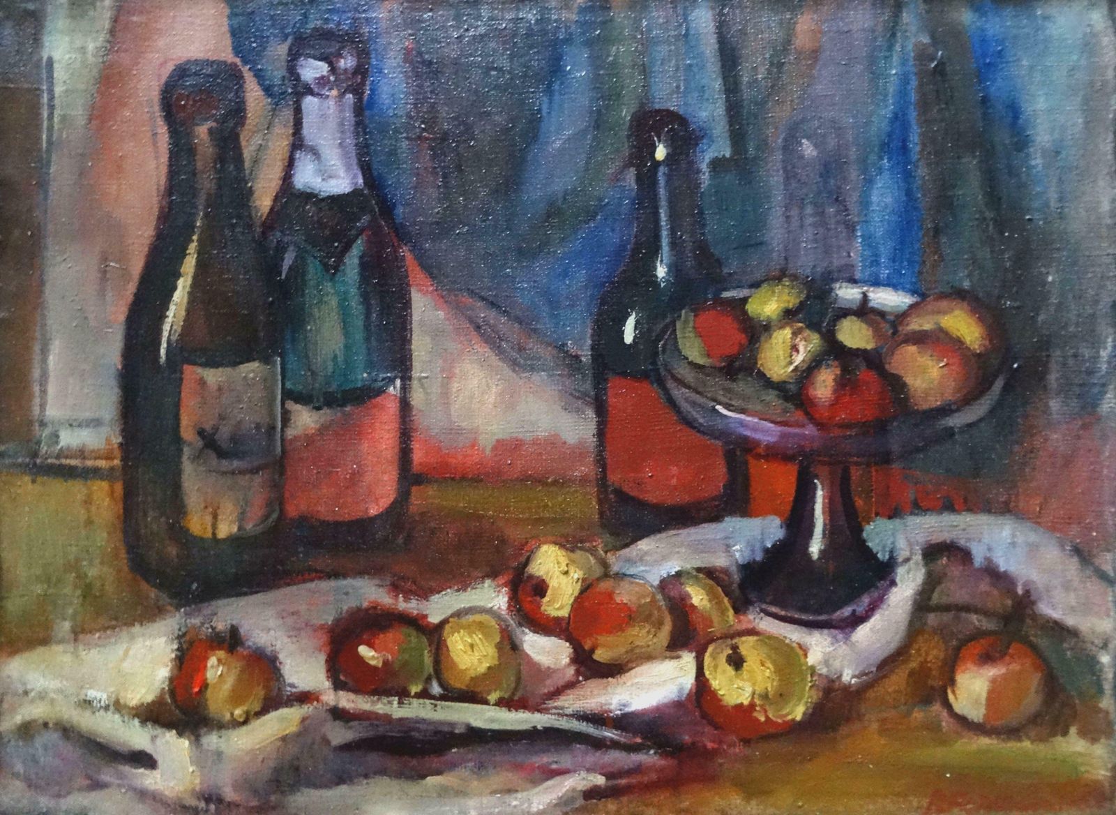 Biruta Baumane Still Life With Apples 1961. Canvas, Oil, 50x70 Cm
