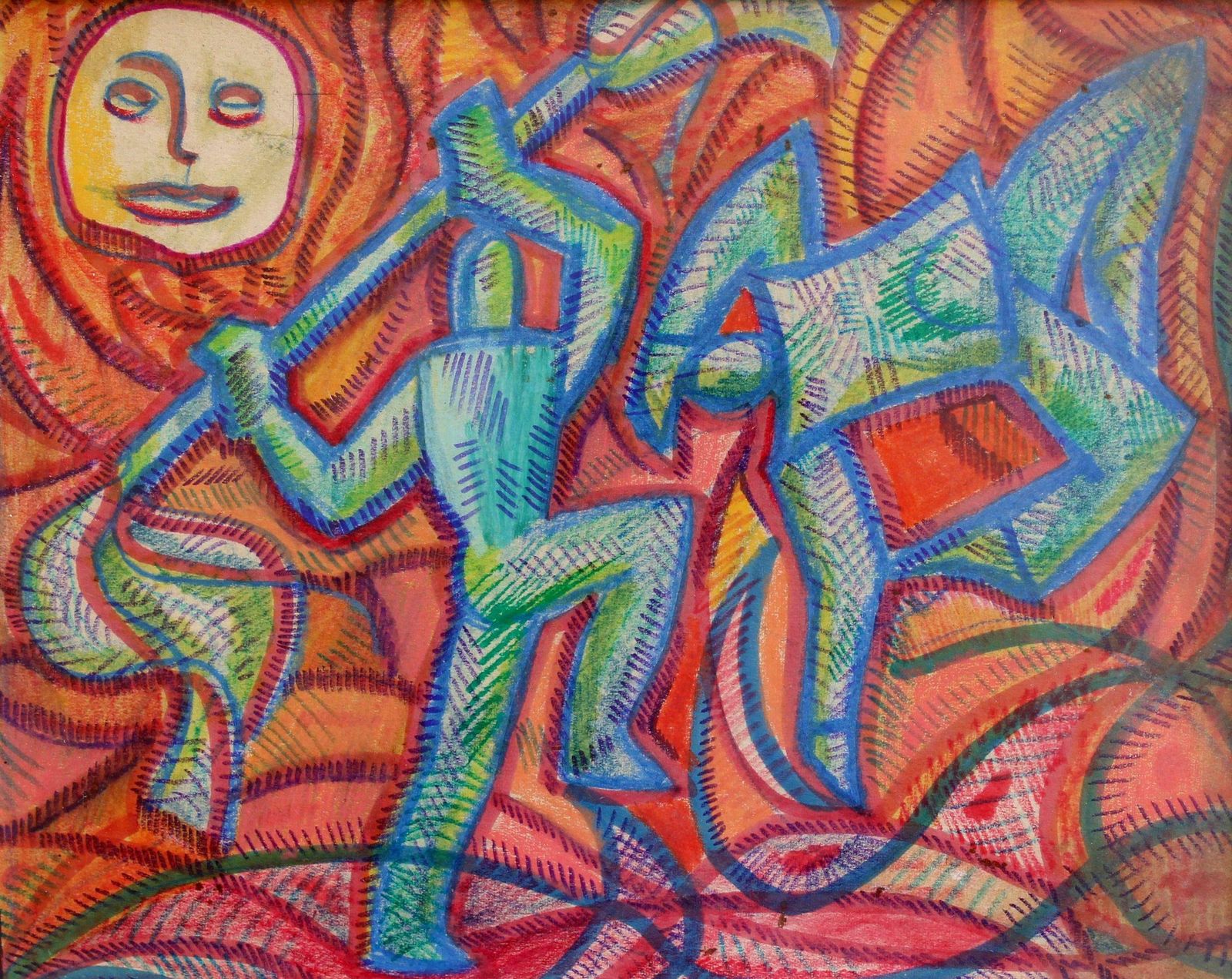 Lidija Auza Dance Paper, Mixed Media Art, 21x26.5 Cm