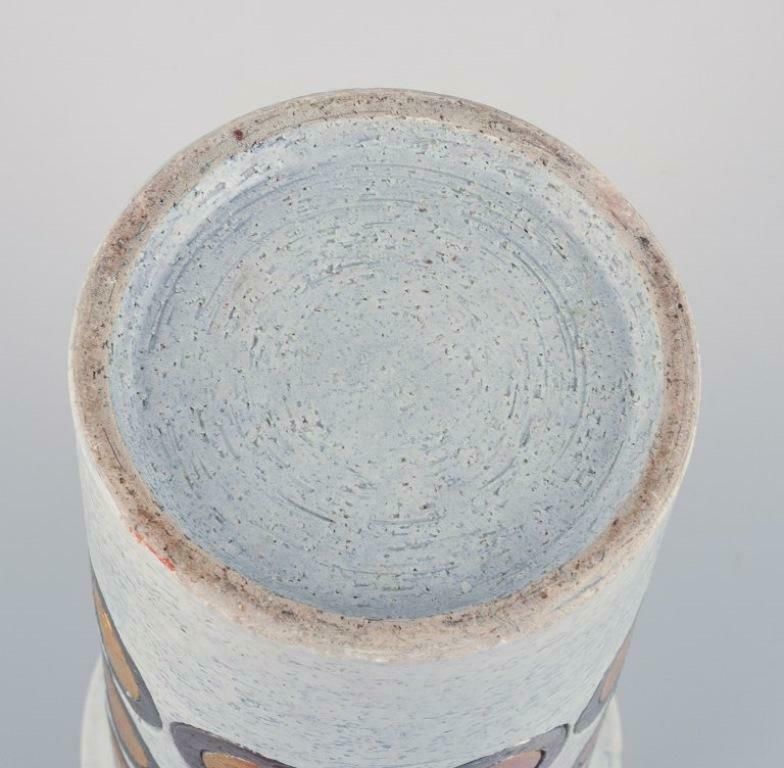 Aldo Londi For Bitossi, Italy. Large "Ikano" Ceramic Vase In Retro Style. photo 448.0