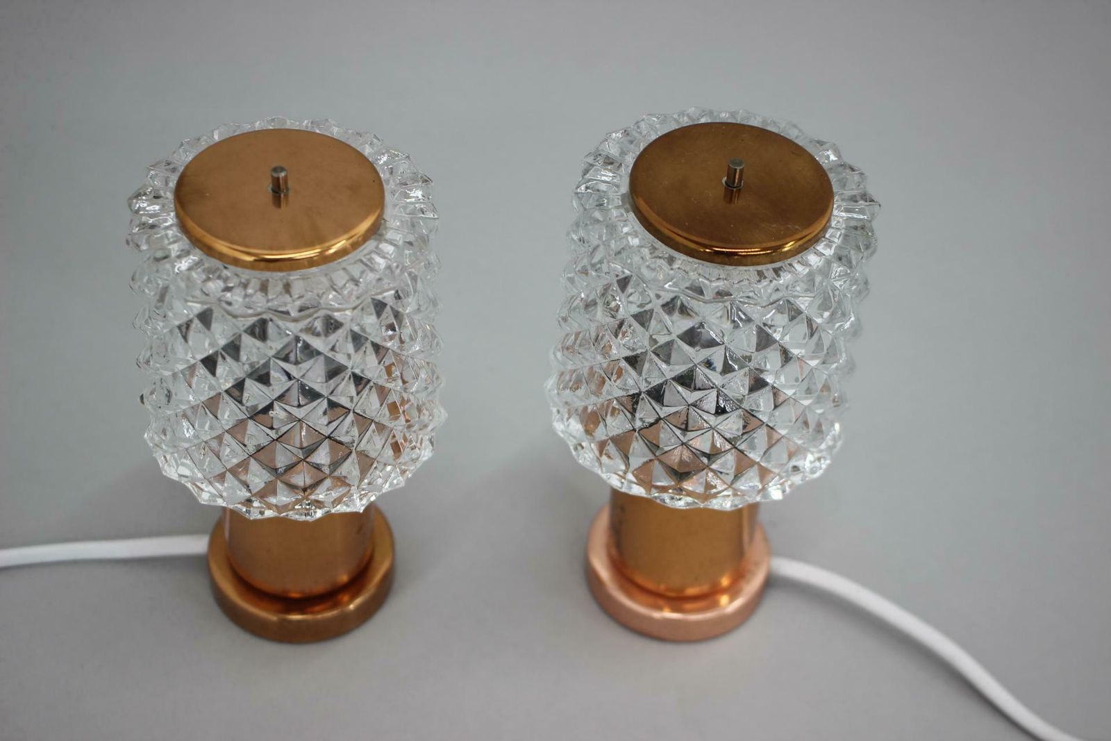 Pair Of Table Lamps In Copper By Kamenicky Senov, Czechoslovakia photo 487.0