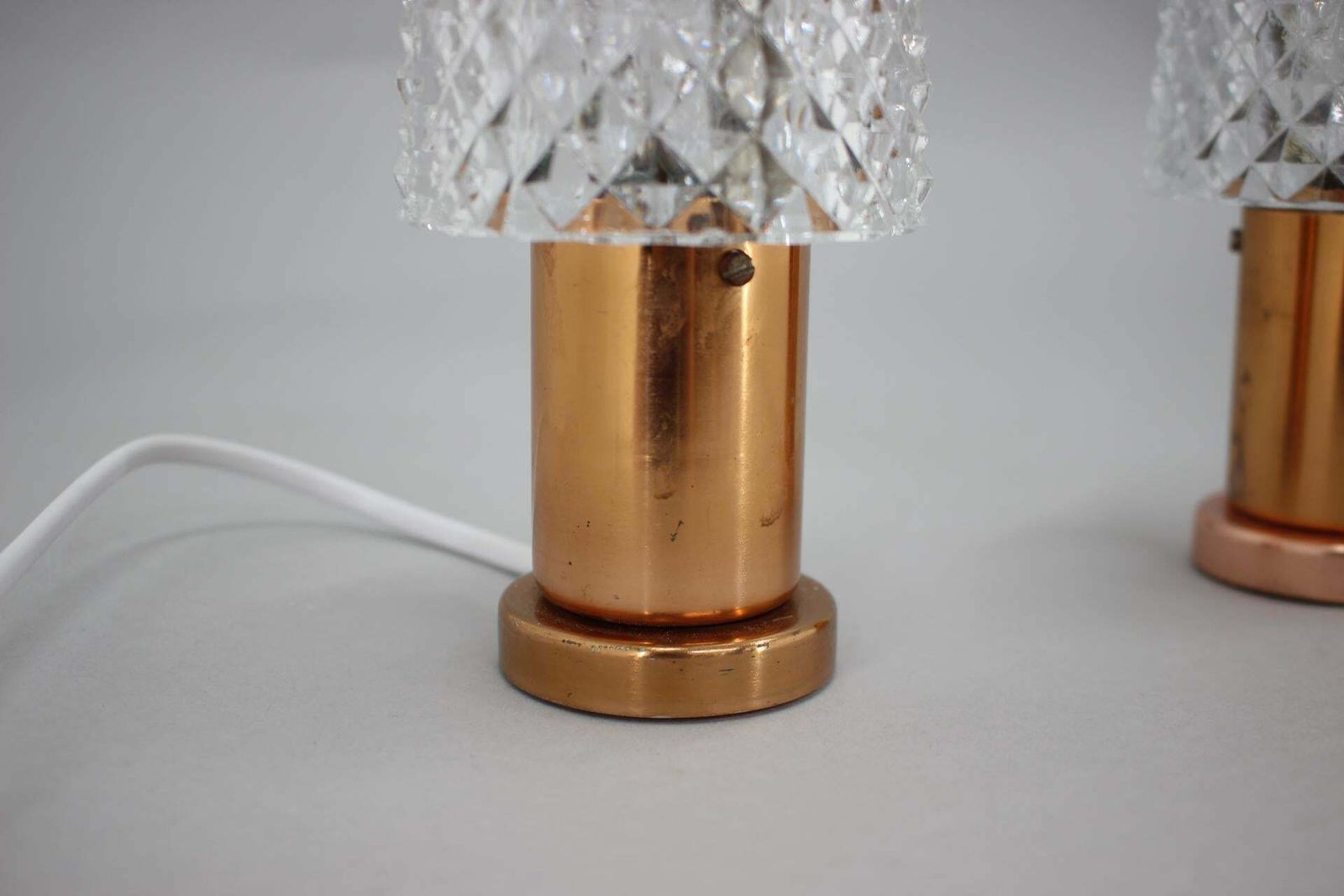Pair Of Table Lamps In Copper By Kamenicky Senov, Czechoslovakia photo vintage