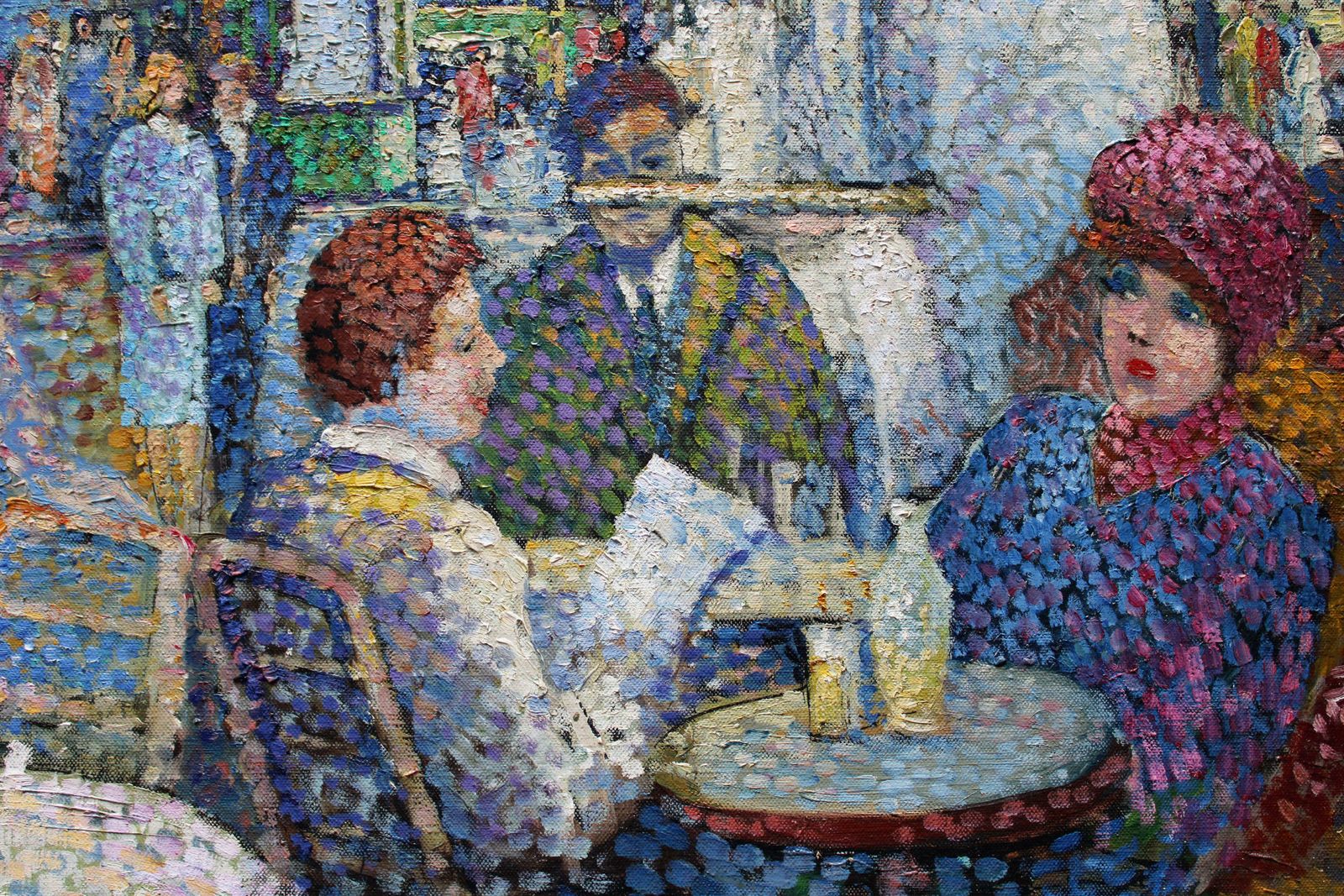 Lucien Neuquelman Saint Germain Des Pres. 1946. Oil On Canvas photo furniture