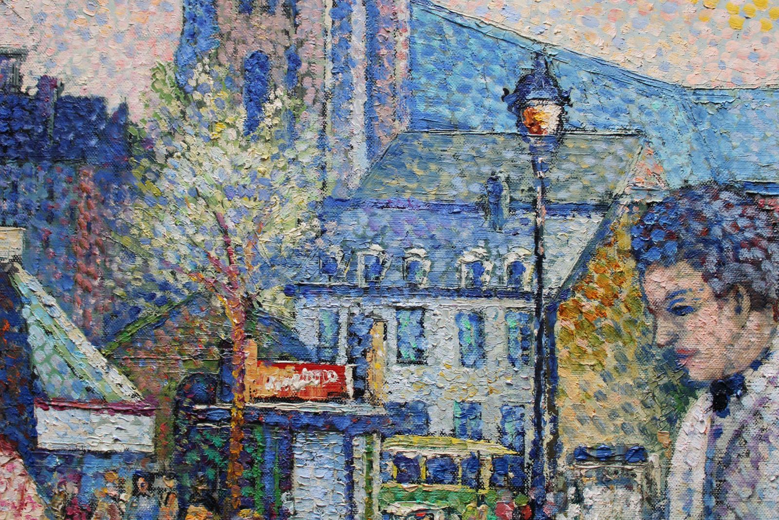 Lucien Neuquelman Saint Germain Des Pres. 1946. Oil On Canvas photo vinterior