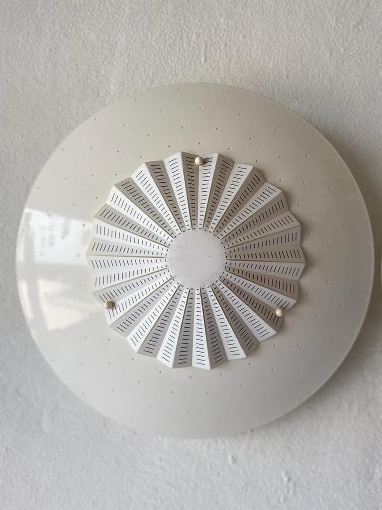 Wonderful Serie Migale Pair Of Sconces Or Flush Mounts By Vico Magistretti For Oluce, 1960s/70s, Italy photo vinterior