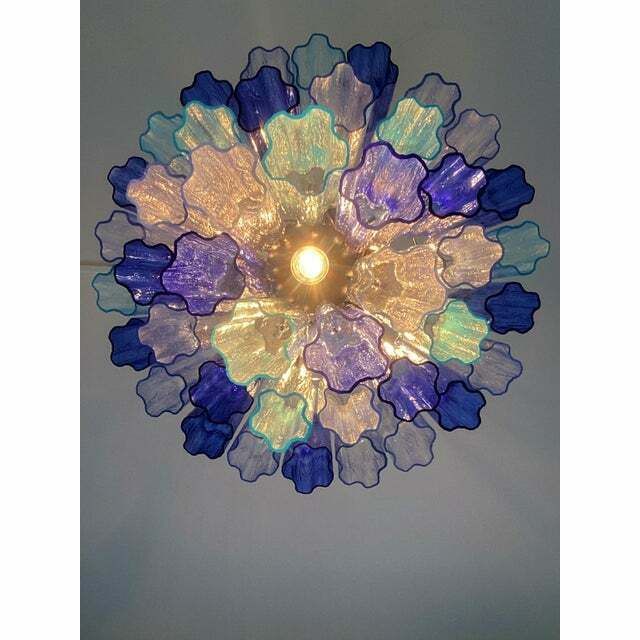 Contemporary Tricolor “Tronchi” Chandelier In Venini Style photo furniture