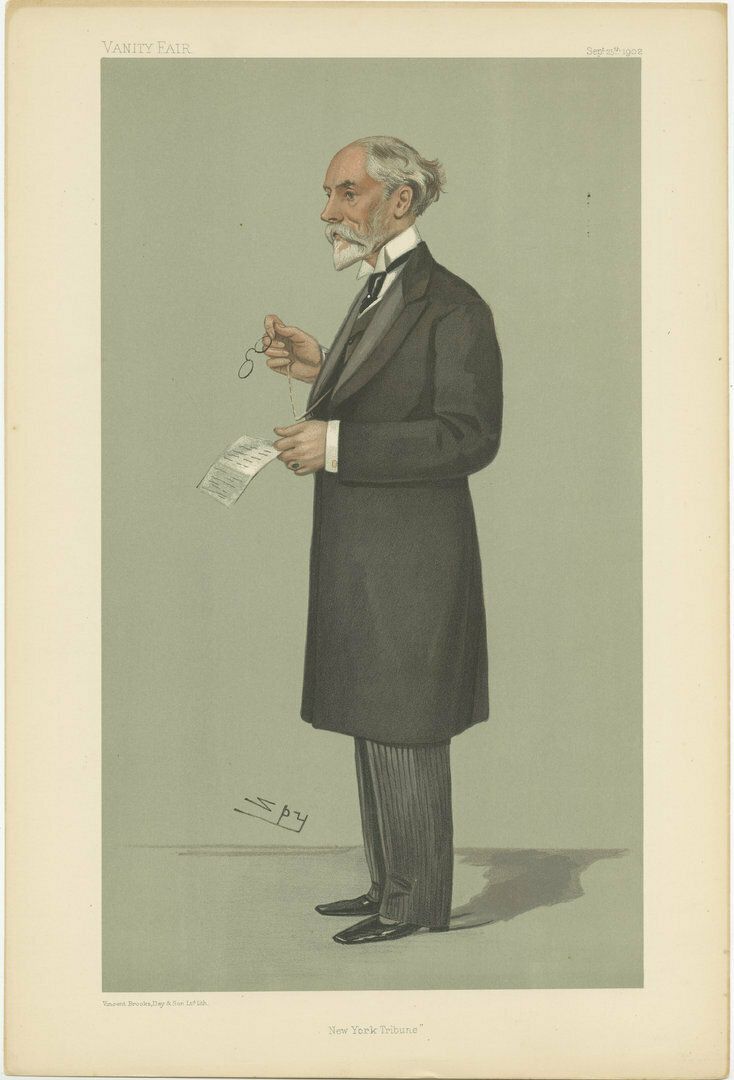 Chromolithograph Vanity Fair Caricature Print 'New York Tribune'