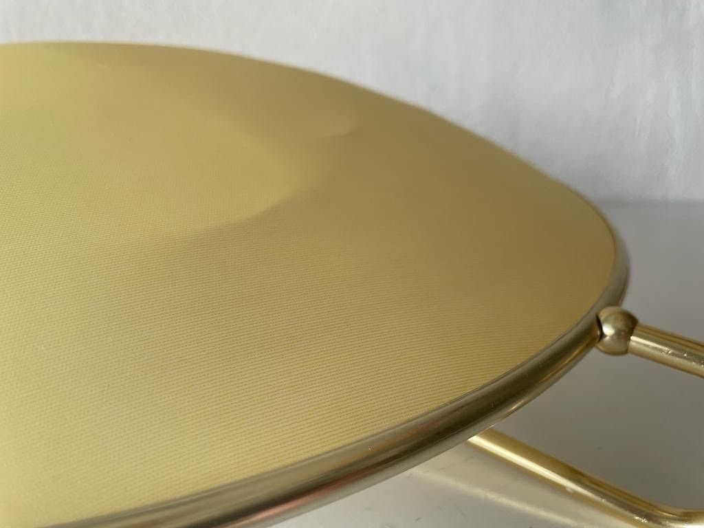 photo for sale Erco Gold Metal Frame Beautiful Retro Shade Xl Ceiling Or Wall Lamp, 1950s, Germany