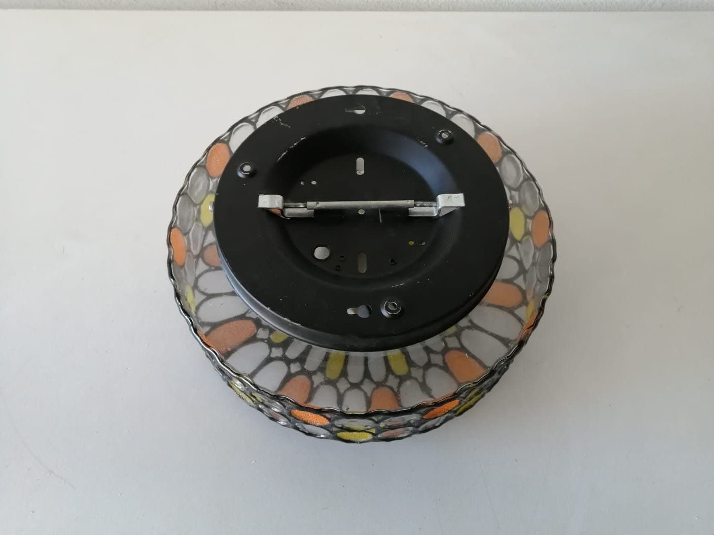 Limburg Wonderful Colorful Iron Structured Glass Ceiling Lamp Or Wall Lamp, 1960s Germany photo vinterior