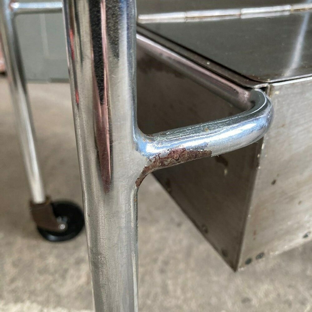 photo furniture Vintage Chrome Medical Trolley