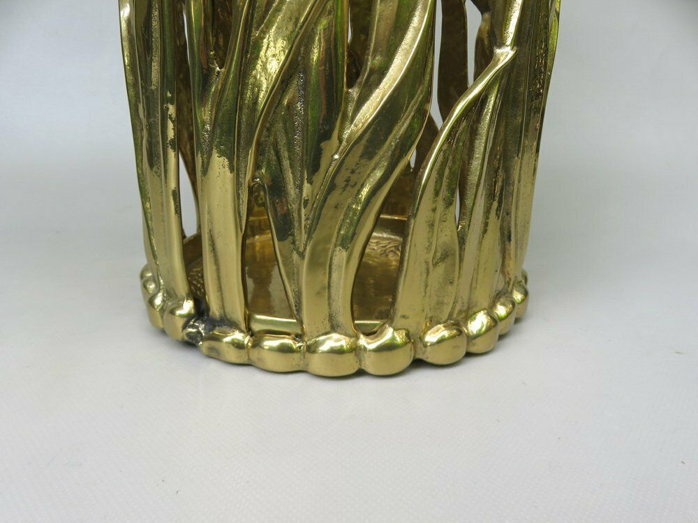 photo buy Art Nouveau Umbrella Stand In Polished Bronze, 1970s
