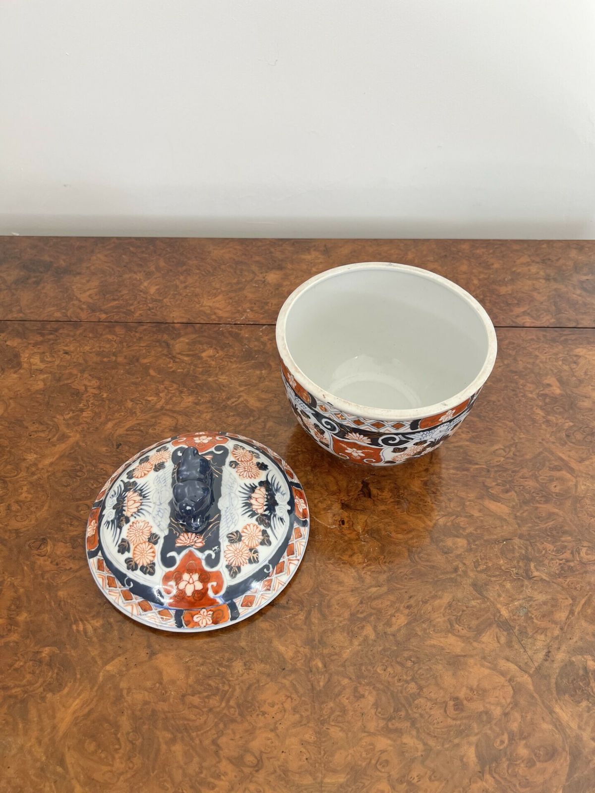 Quality Antique Japanese Imari Lidded Jar photo Home Decor