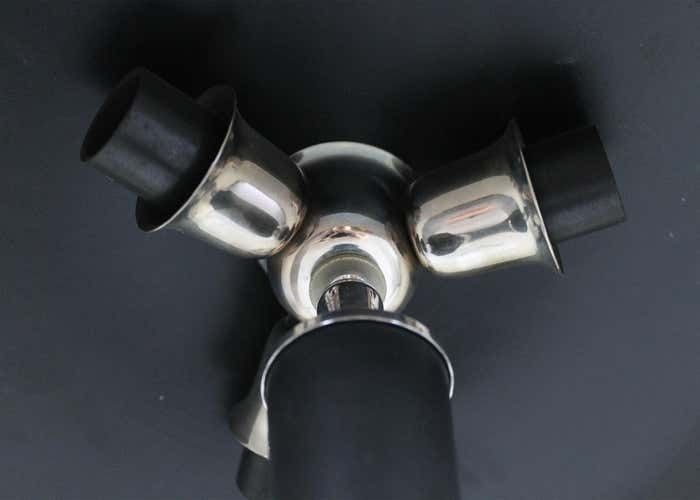 Oscar Torlasco Table Lamp In Red Lacquered Metal Italian Manufacture 1950s photo Lighting