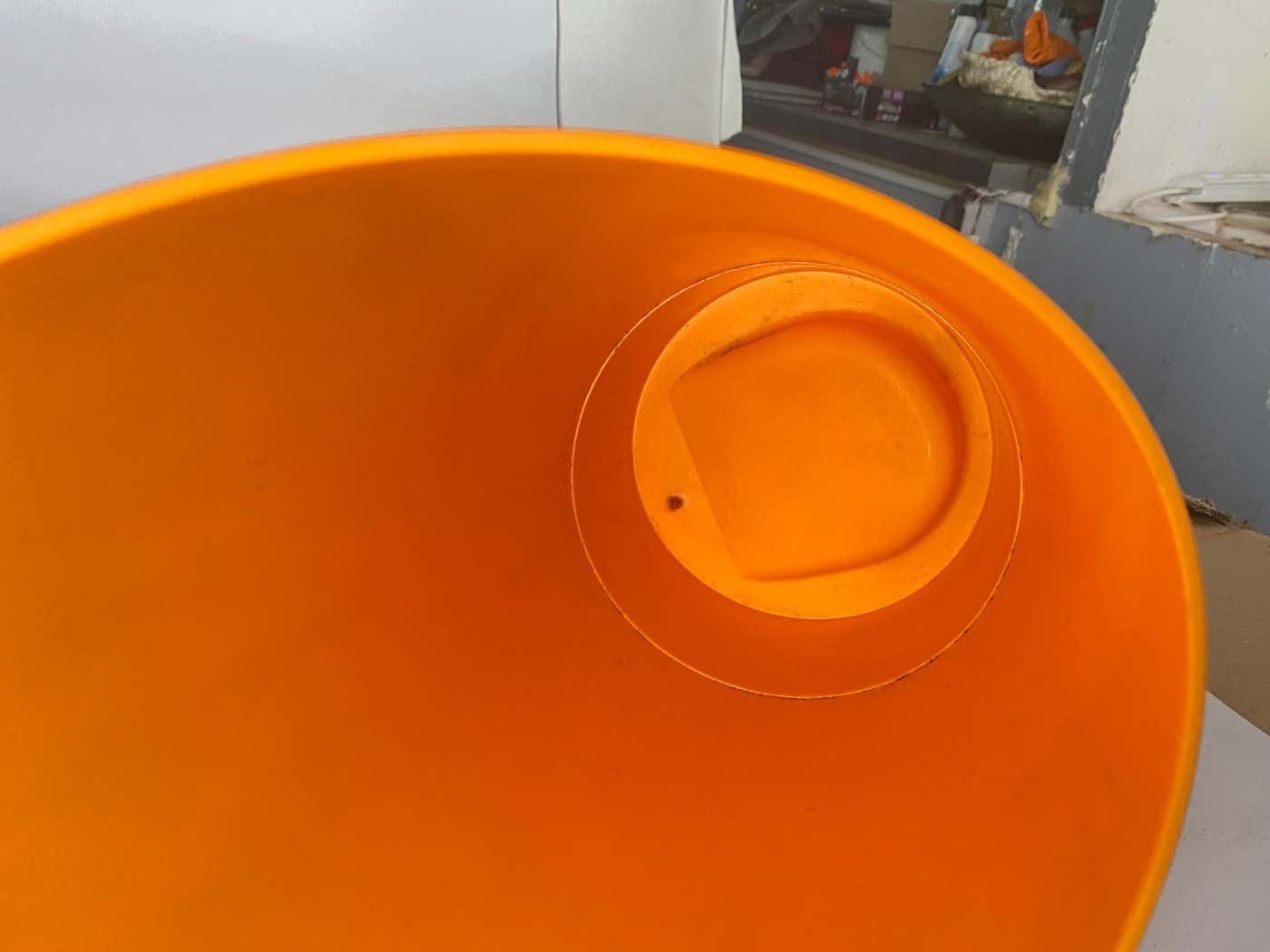 Champagne Bucket Veuve Cliquot In Plastic Orange Color France 20th Century photo 370.0