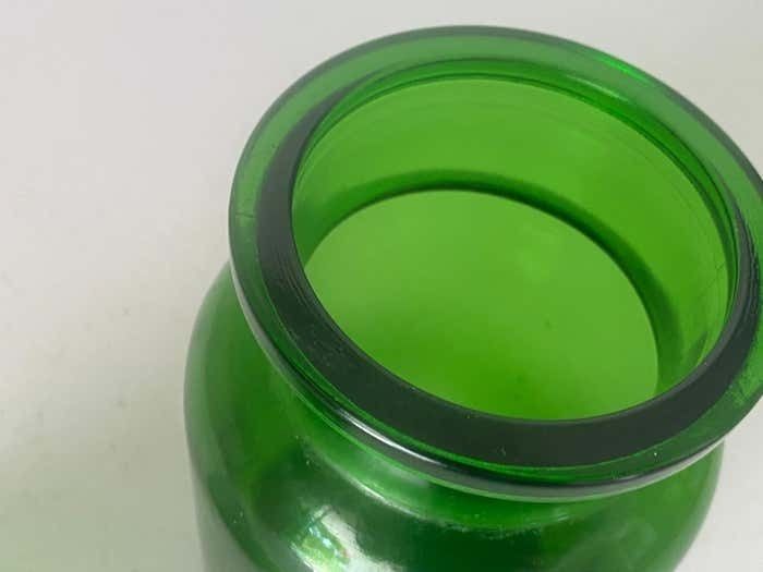 French Cobalt Green Pharmacy Bottles Set Of 2 Circa 20th Century photo 370.0