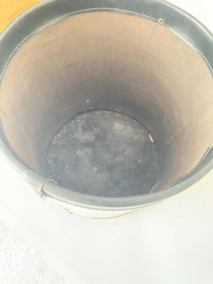 Faux Leather Basket Or Trash Can, Circa 1970 Black And Grey Color Made In Italy photo Home Decor