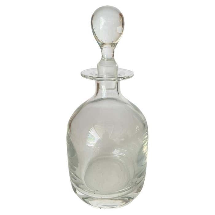 Baccarat Style Crystal Rond Perfection Whiskey Decanter France 20th Century