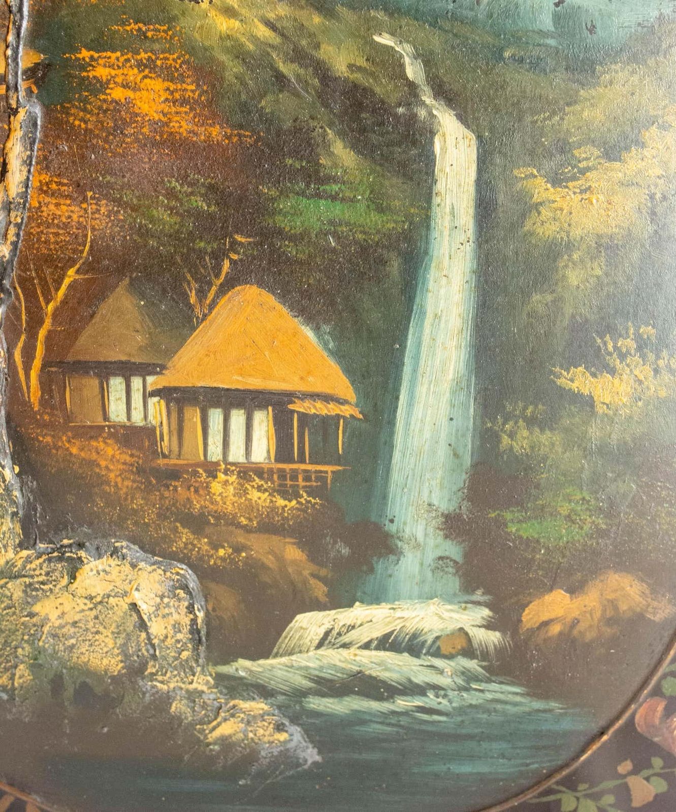 Japonese Pair Of Painted And Lacquered Wood Panels, Mid 19th Century photo buy