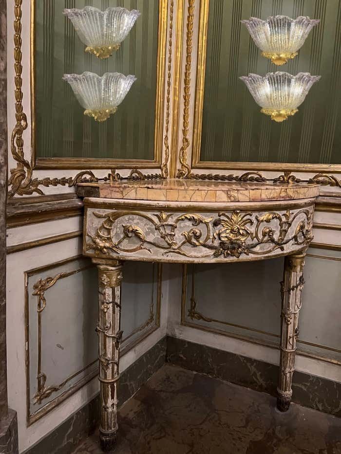 Set Four Sconces Gold Inclusions Barovier & Toso Style, Murano, 1980 photo furniture
