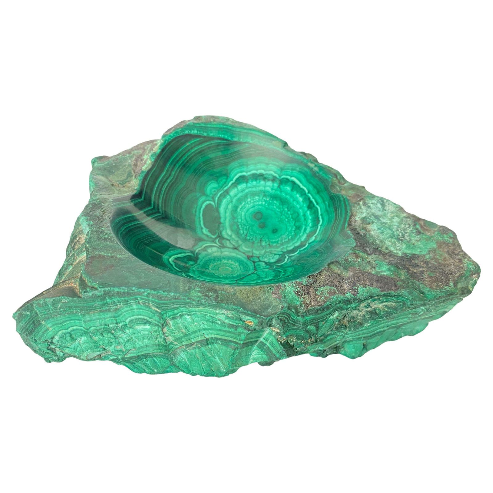 Malachite Ashtray Vide Poche Desk Accessory Green Color Africa 20th Century