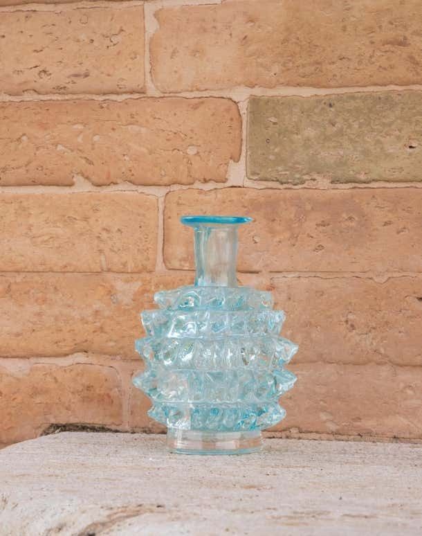 Rare Blu Ercole Barovier Rostrato Murano Glass Vase For Barovier And Toso 1940s photo furniture