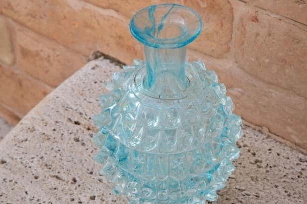 Rare Blu Ercole Barovier Rostrato Murano Glass Vase For Barovier And Toso 1940s photo 790.0