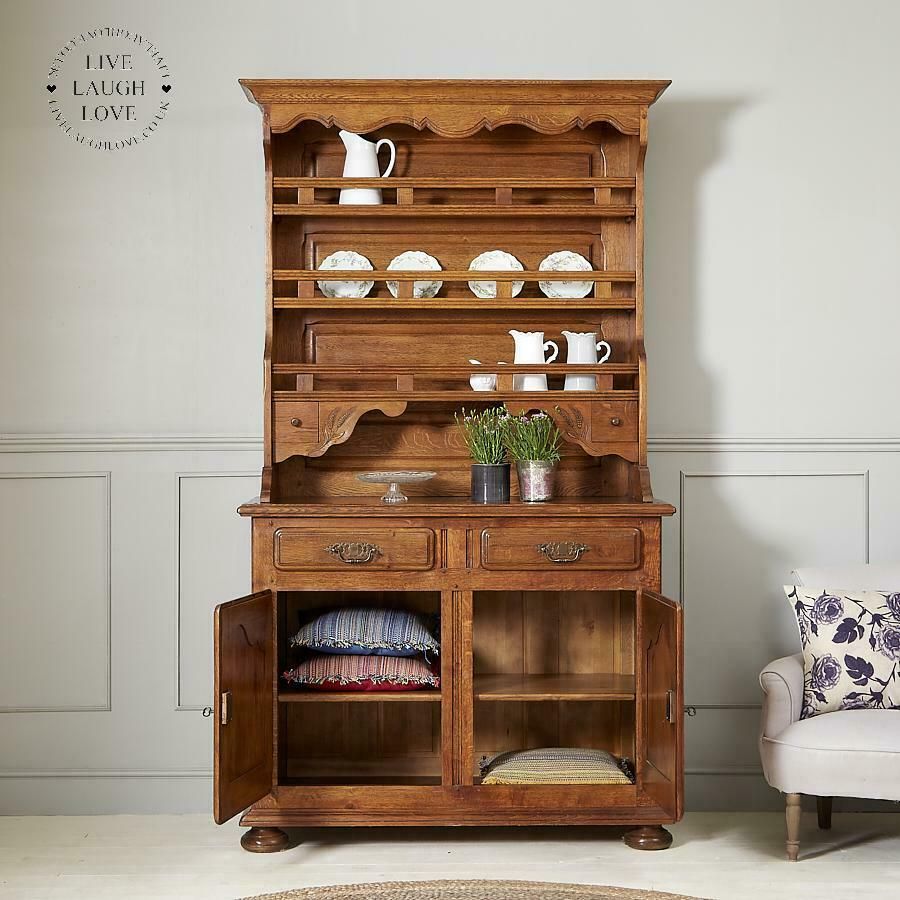 Vintage French Solid Oak Handmade Dresser photo furniture