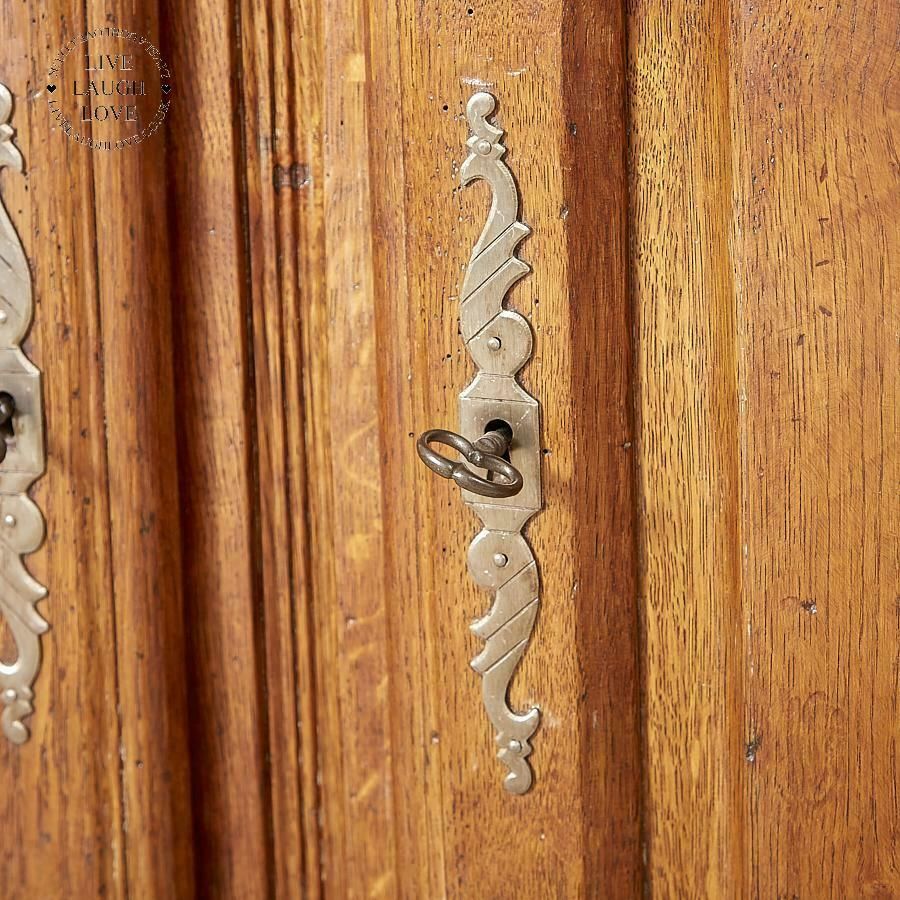 Vintage French Solid Oak Handmade Dresser photo vintage