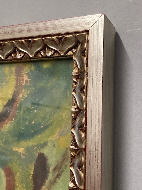 Peasant Painting Giuseppe Serafini Montelupo Fiorentino Oil On Cardboard Year 1973 photo vintage