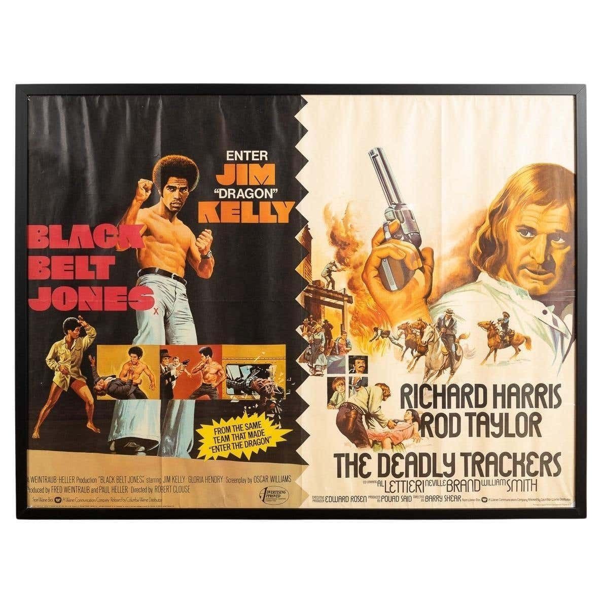 Original British Quad Black Belt Jones / Deadly Trackers Film Poster, C.1973