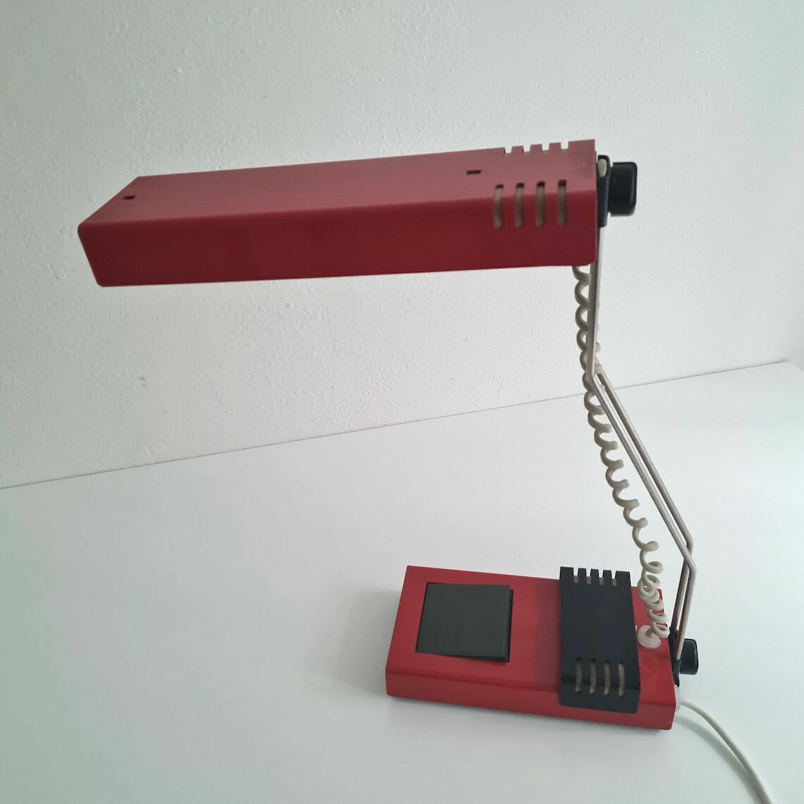 Vintage Mid Century Table Industrial Lamp Tesla 90s photo furniture