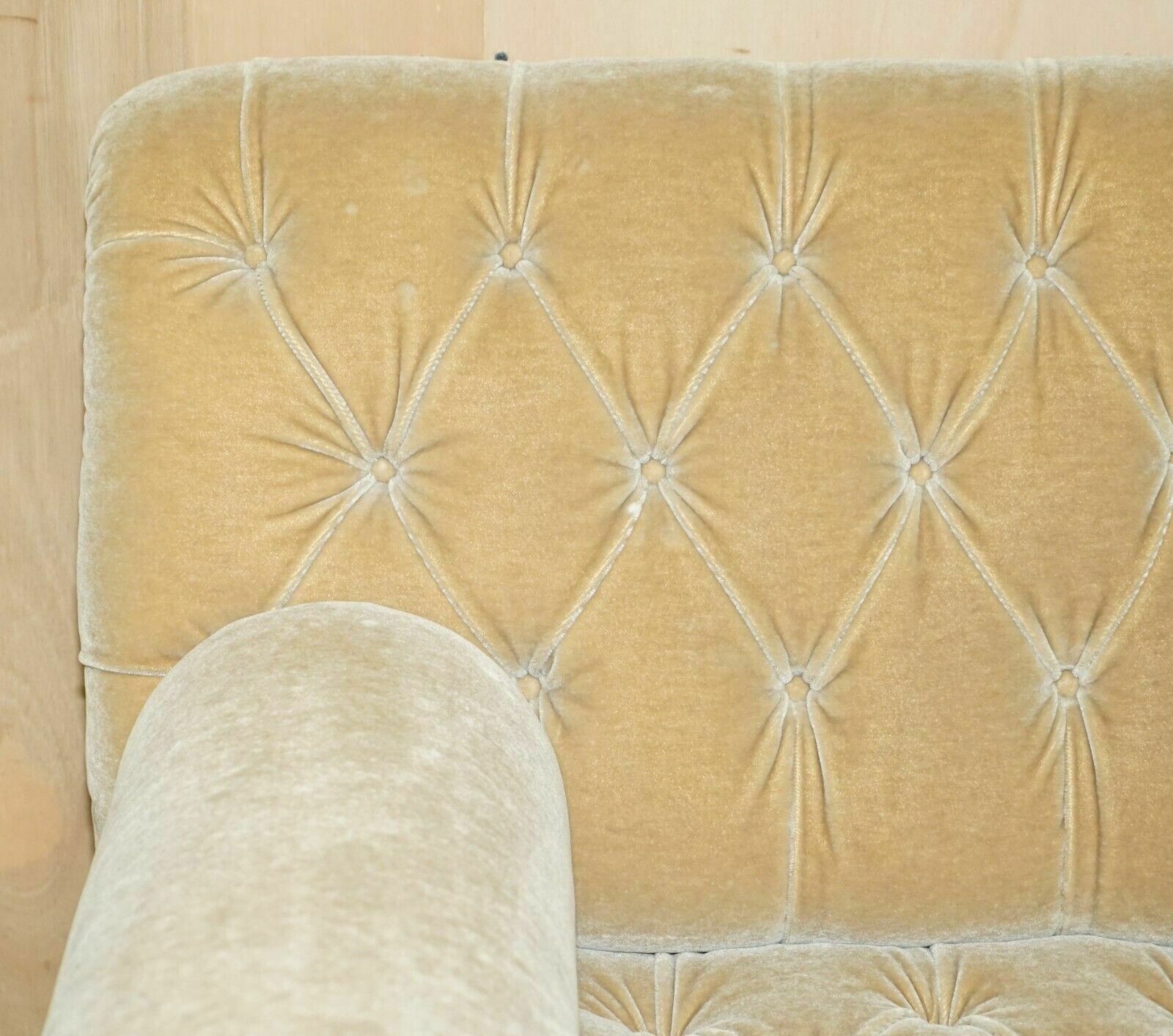 Owned By Madonna Luxury George Smith Bolster Mohair Velvet Chesterfield Sofa photo vinterior