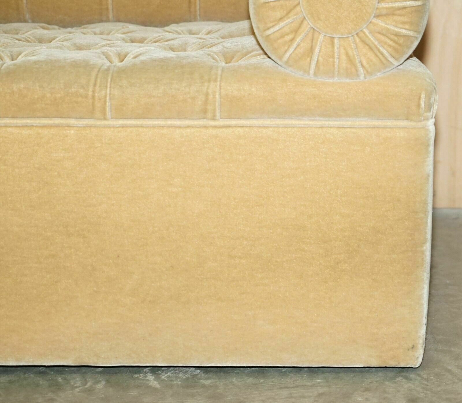 photo buy Owned By Madonna Luxury George Smith Bolster Mohair Velvet Chesterfield Sofa