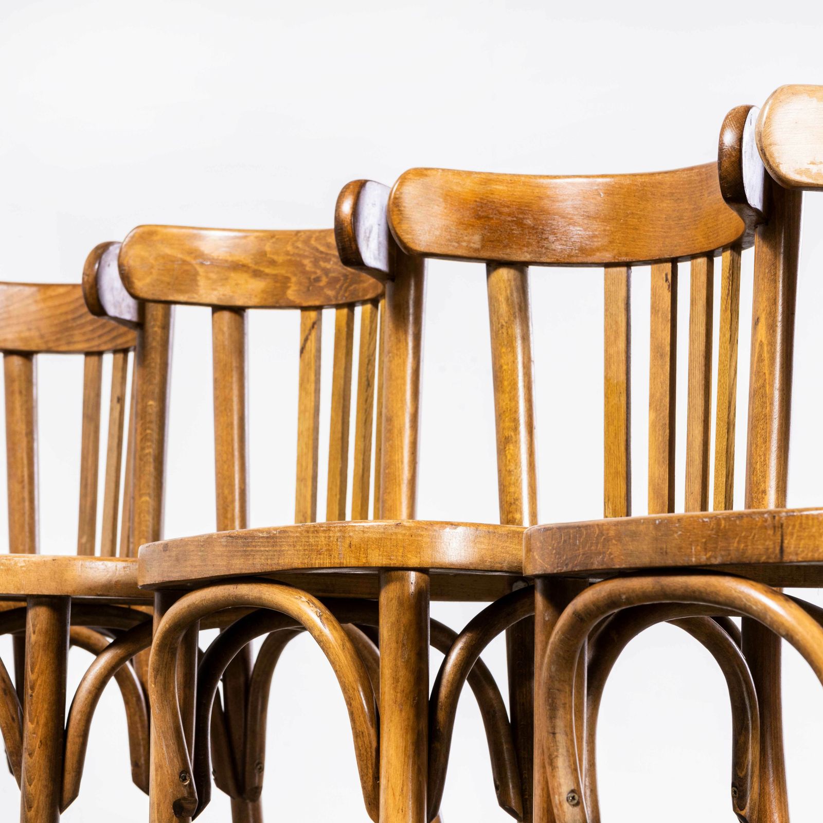 1950’s Luterma Honey Beech Bentwood Dining Chair – Set Of Four photo vinterior