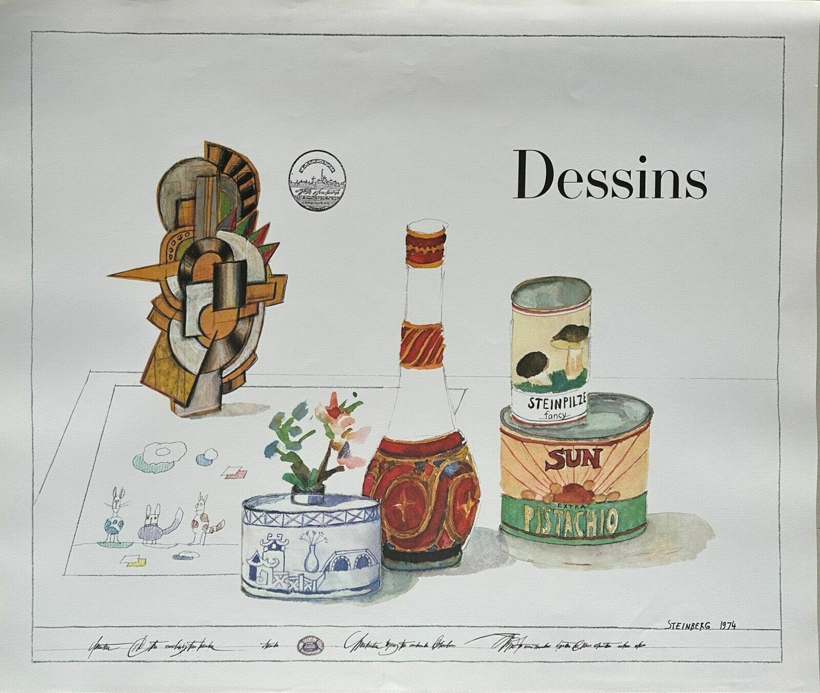 Saul Steinberg   Art Poster Poster Drawings Drawings Exhibition 1981 Still Life