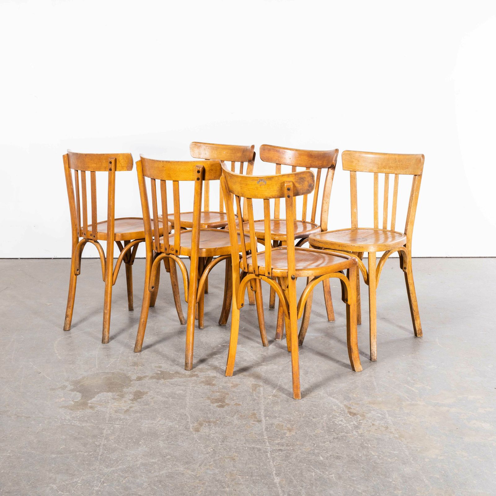 1950’s Luterma Honey Oak Bentwood Dining Chair – Set Of Six photo Furniture