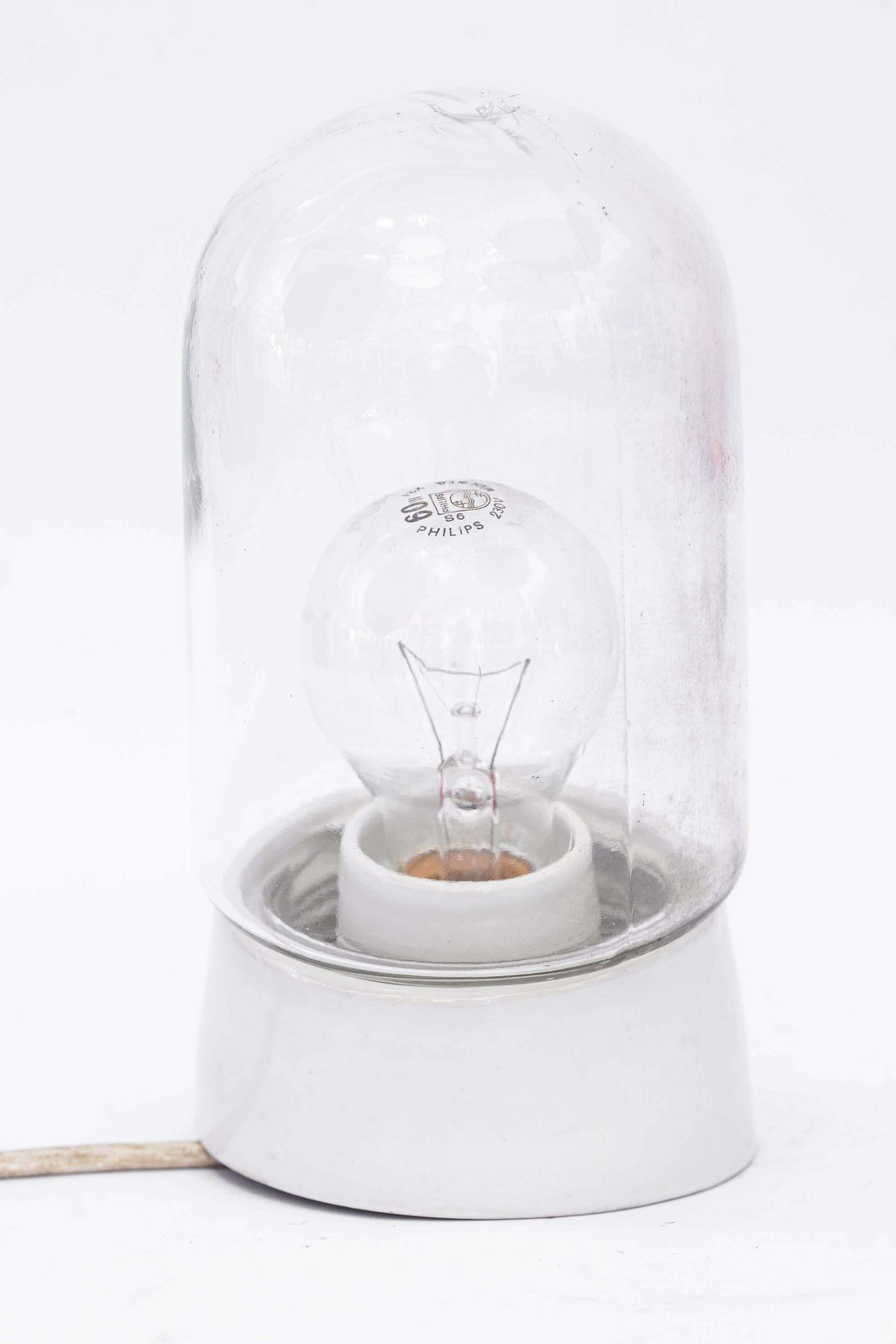 Art Deco Porcelain Lamp With Original Glass Shade Vienna Around 1920s photo for sale