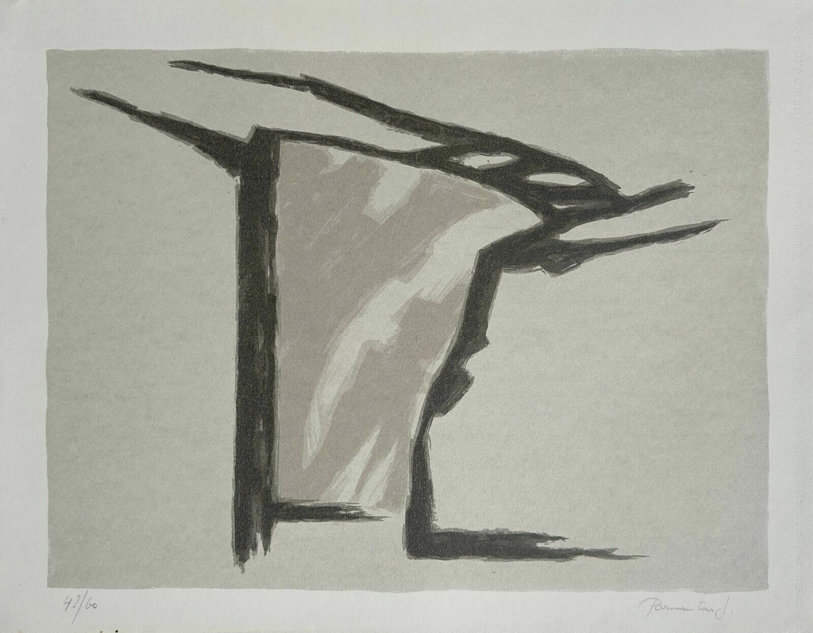 Jean Parmentier Lithograph Lithographie Signée Art Abstrait French Abstract Art