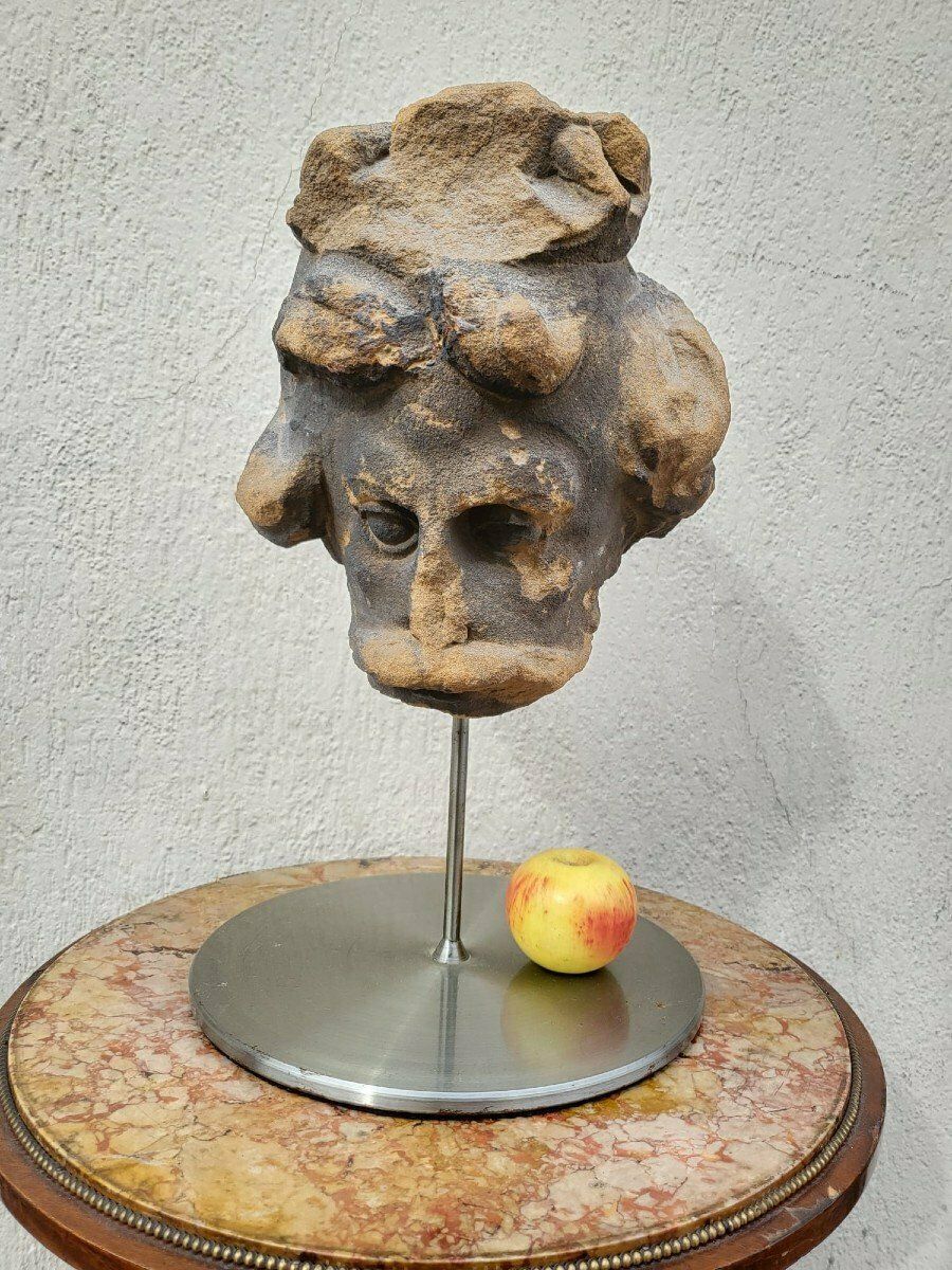 Stone Head Sculpture, United Kingdom, Xviith Century