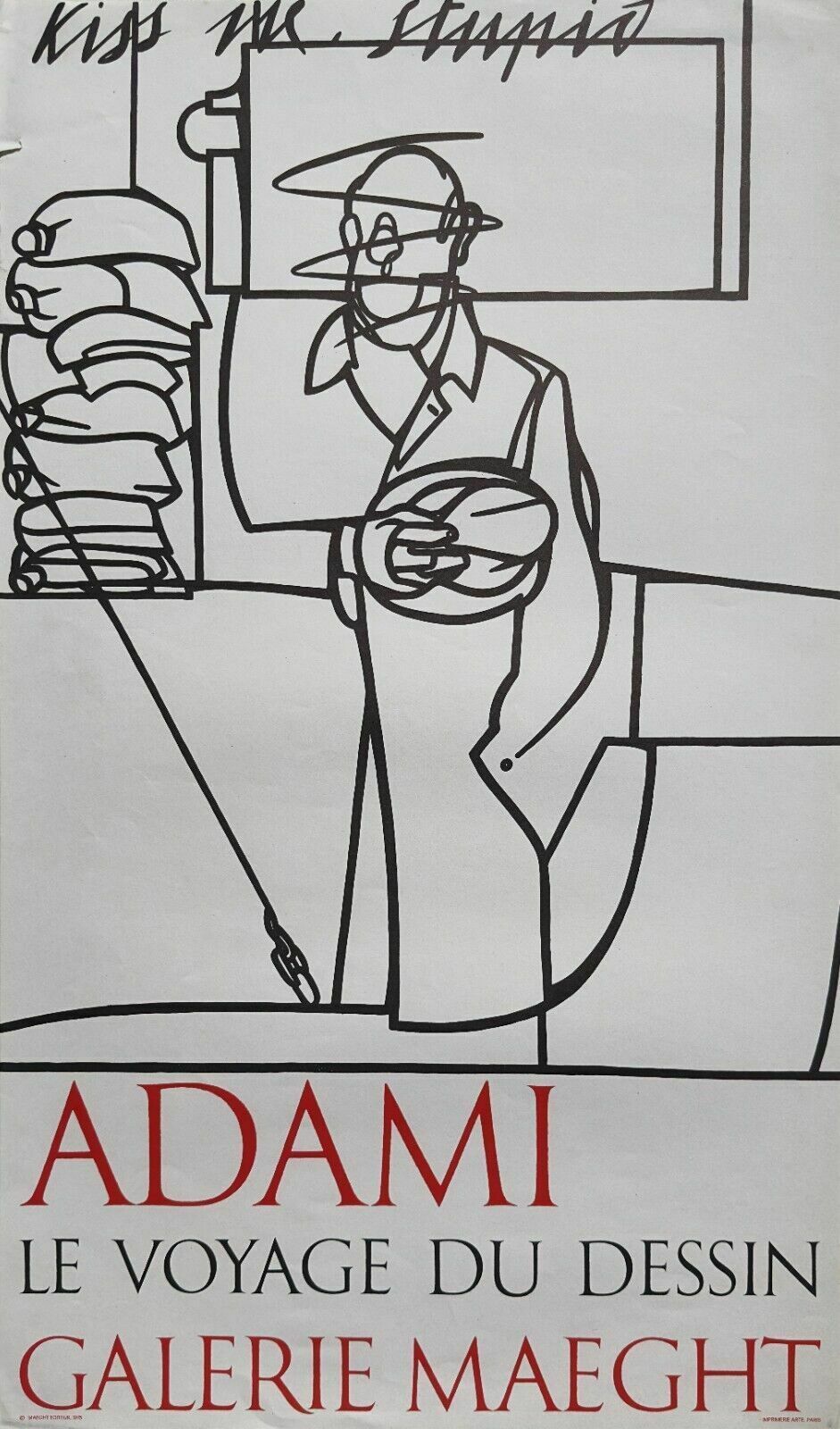 Adami   Poster Poster Galerie Maeght The Journey Of The Lithograph Drawing