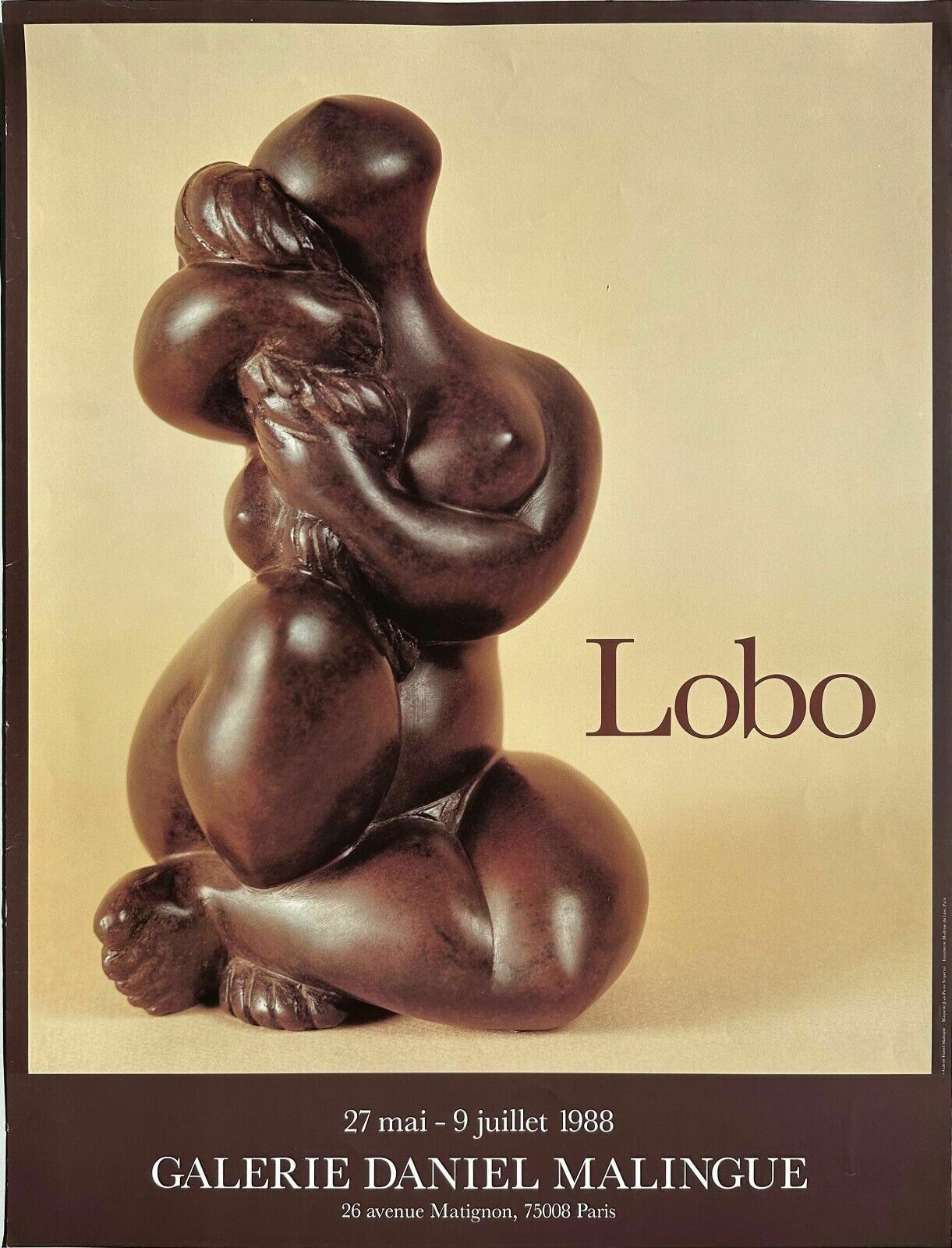 Baltasar Lobo   Poster Poster Exhibition Galerie Daniel Malingue 1988