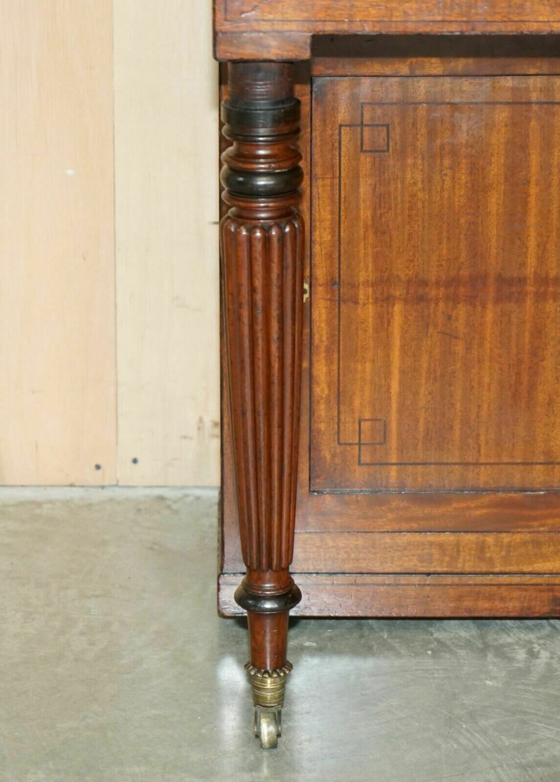 photo vinterior Antique Victorian 1860 Walnut Scriban Bureau Bookcase Must See Pictures